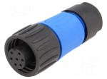 Connector: circular | plug | PIN: 7 | female | w/o contacts | IP65,IP67