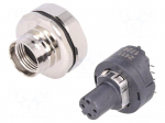 Socket | M12 | PIN: 4 | female | D code-Ethernet | SMT | IP65/IP67 | angled