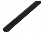 Hole and edge shield | PVC | L: 10m | black | H: 12mm | W: 6mm | -30&divide;70&deg;C