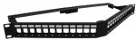 Angled  Patch panel 24 port, with out keystones, 19'', Nordmark Structured LAN Cabling system