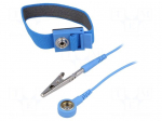 Wristband | ESD | Features: antialergic | blue | 10mm