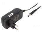Power supply: switching | mains,plug-in | 5VDC | 3A | 15W | Out: 5,5/2,5