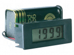 Voltmeter | digital,mounting | 0&divide;199.9mV | on panel | snap fastener