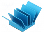 Heatsink: extruded | grilled | BGA | blue | L: 15mm | W: 30.56mm | H: 12.5mm