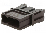 Connector: HDC | module | male | 400V | PIN: 3 | w/o contacts | 1.5&divide;6mm2