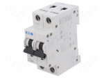 Circuit breaker | 230/400VAC | Inom: 20A | Poles: 2 | Charact: C | 15kA