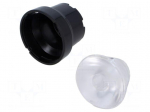 LED lens | round | plexiglass PMMA | transparent | 11&divide;19&deg; | H: 28.1mm