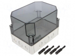 Enclosure: multipurpose | X: 130mm | Y: 180mm | Z: 137mm | TK PC | grey
