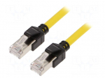 Patch cord | Cat: 6a | RJ45 plug,both sides | 2m | LSZH | yellow | IP20
