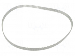 Timing belt | T5 | W: 12mm | H: 2.2mm | Lw: 725mm | Tooth height: 1.2mm