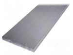 Heatsink: extruded | grilled | black | L: 1000mm | W: 200mm | H: 25mm