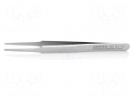 Tweezers | 120mm | for precision works | Blade tip shape: rounded
