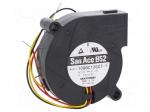 Fan: DC | blower | 12VDC | &Oslash;52x15mm | 7.5m3/h | 43dBA | ball | 6200rpm