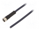 Cable: for sensors/automation | M8 | PIN: 3 | straight | 10m | plug | 4A