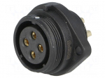 Connector: circular | socket | female | PIN: 4 | IP68 | SP21 | 30A | 500V