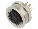 Connector: M16 | socket | female | PIN: 7 | 5A | 60V | soldering | straight