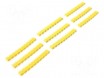 Markers | Marking: A,B,C | 2.5mm | yellow | push-in | 90pcs.