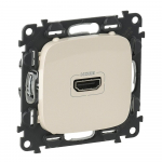 Screw-type socket HDMI 1.3 Valena Allure - ivory