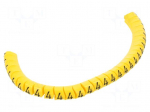 Marker: cable | Marking: 4 | 2.5&divide;5mm | PVC | yellow | leaded | PA-1 | L: 3mm