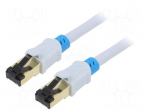Patch cord | S/FTP | Cat: 6 | RJ45 plug,both sides | OFC | 2m | PVC | grey