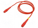 Test lead | 60VDC | 30VAC | 32A | banana socket 4mm,both sides | red