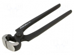 Pliers | end,cutting | 225mm | with side face | tag