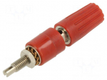 Laboratory connector: 4mm banana | socket | 30VAC | 60VDC | 35A | red