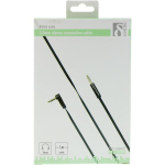 Phone mobile DELTACO audio, 3.5mm-3.5mm angled, 1.0m, black flexible / AUD-121