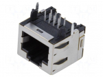 Connector: RJ45 | socket | Plating: gold-plated | PIN: 8 | 8p8c | THT
