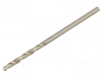 Drill bit | for metal | &Oslash;: 2mm | high speed steel grounded HSS-G