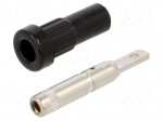 Laboratory connector: 2mm banana | socket | 10A | 30VAC | 60VDC | black