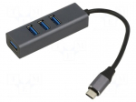 Hub USB | USB A socket x4,USB C plug | USB 3.0 | Number of ports: 4