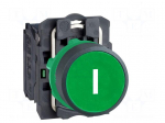 Switch: push-button | 22mm | Stabl.pos: 1 | NO | green | none | 3A/240VAC
