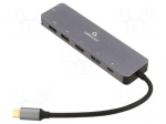 Hub USB | USB 3.1 Gen 1 | Cablexpert | PnP | grey | Number of ports: 6