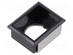 Button holder | 22mm | 61 | 21x27mm | Face dim: 24x30mm | Body: black