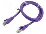 Patch cord | S/FTP | Cat: 6a | RJ45 plug,both sides | stranded | OFC | 1m