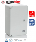 PP3 Plastic cabinet H400xW300xD220, grey doors IP65