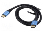 Cable | HDMI plug,both sides | PVC | HDMI 2.0 | Len: 3m | black | 30AWG