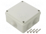 Enclosure: junction box | X: 108mm | Y: 108mm | Z: 58mm | wall mount