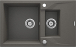 1.5-bowl granite sink with drainer
