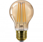 PHILIPS LED A60 40W 1800K E27  dzintarota stikla spuldze RETRO vintage 8720169191273 929003627801