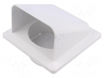 Ventilation grille | ABS | white | 140x140x116mm | &Oslash;100mm | 10pcs.