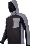 Jalan&otilde;ud, t&ouml;&ouml;riided | Isikukaitsevahendid // T&ouml;&ouml;-, kaitse-, k&otilde;rgn&auml;htavusega riided // Kurtka softshell z kapt. czar.-szar.-pom., "3xl", ce, lahti