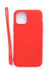 Back panel cover Evelatus Apple iPhone 11 Pro Soft Touch Silicone Case with Strap Red