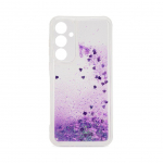Back panel cover iLike Samsung Galaxy A35 Silicone Case Water Glitter Purple