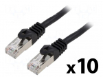 Patch cord | F/UTP | Cat: 6 | RJ45 plug,both sides | stranded | CCA | 2m