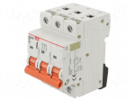 Circuit breaker | 230/400VAC | Inom: 25A | Poles: 3 | Charact: B | 6kA