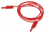 Test lead | 10A | banana plug 2mm,both sides | Urated: 600V | Len: 1m