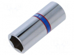 Socket spanner | HEX 14mm | 1/4" | Socket bit length: 50mm | long