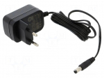 Power supply: switching | mains,plug-in | 9VDC | 1A | 9W | Out: 5,5/2,1